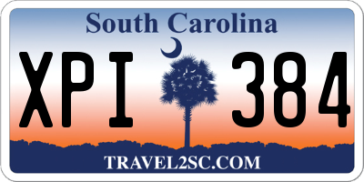 SC license plate XPI384