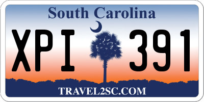 SC license plate XPI391