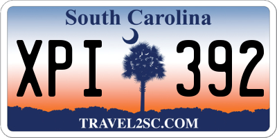 SC license plate XPI392