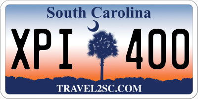 SC license plate XPI400