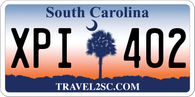 SC license plate XPI402