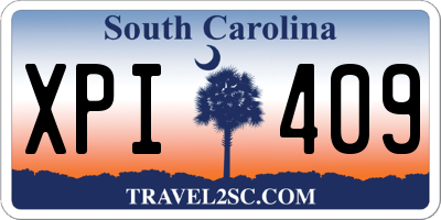 SC license plate XPI409