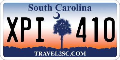 SC license plate XPI410