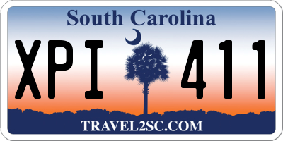 SC license plate XPI411