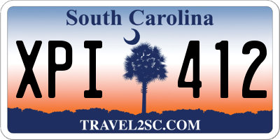 SC license plate XPI412