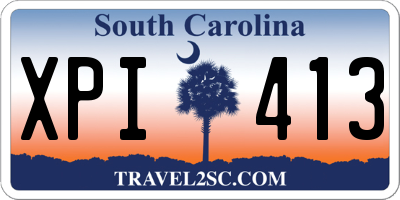 SC license plate XPI413