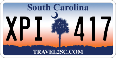 SC license plate XPI417
