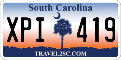 SC license plate XPI419