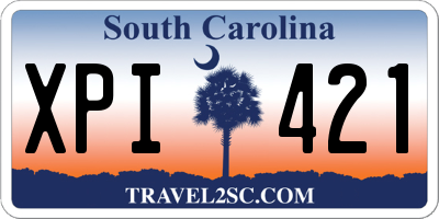 SC license plate XPI421