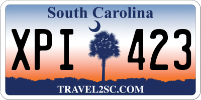 SC license plate XPI423