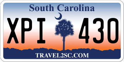 SC license plate XPI430