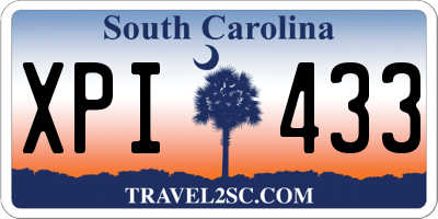 SC license plate XPI433