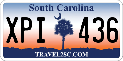 SC license plate XPI436