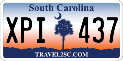 SC license plate XPI437