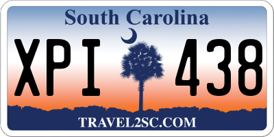 SC license plate XPI438
