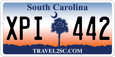 SC license plate XPI442