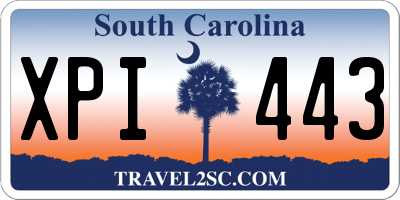 SC license plate XPI443