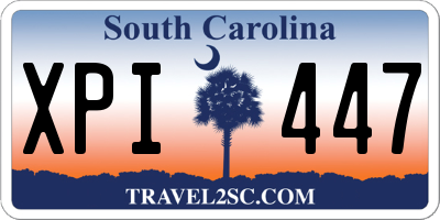 SC license plate XPI447