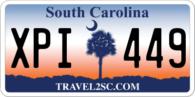 SC license plate XPI449