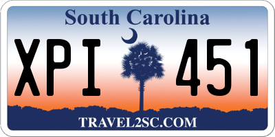 SC license plate XPI451
