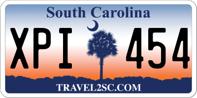 SC license plate XPI454