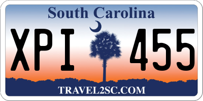 SC license plate XPI455