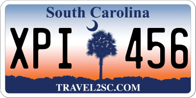 SC license plate XPI456