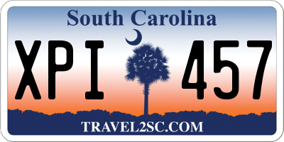SC license plate XPI457