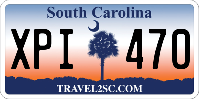SC license plate XPI470