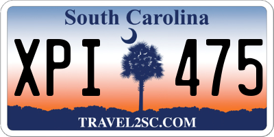 SC license plate XPI475