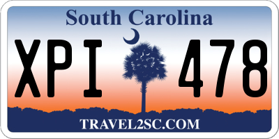 SC license plate XPI478