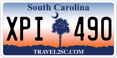 SC license plate XPI490