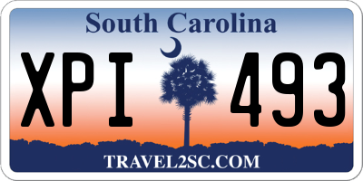 SC license plate XPI493