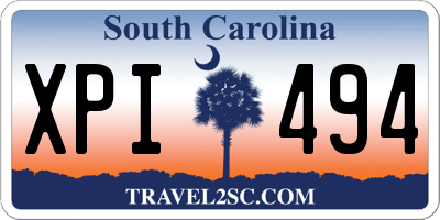 SC license plate XPI494