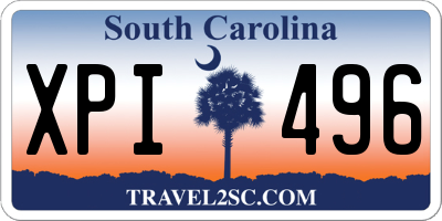 SC license plate XPI496