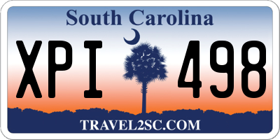 SC license plate XPI498