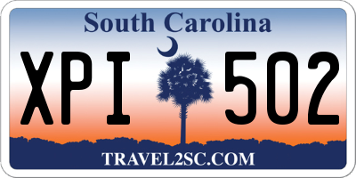 SC license plate XPI502