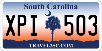 SC license plate XPI503