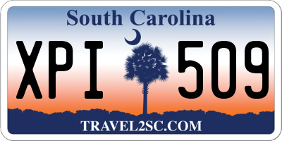 SC license plate XPI509