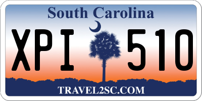 SC license plate XPI510