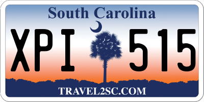SC license plate XPI515