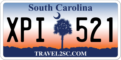 SC license plate XPI521