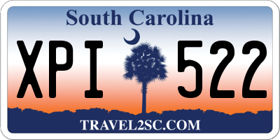 SC license plate XPI522