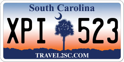 SC license plate XPI523