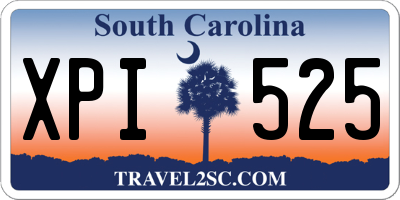 SC license plate XPI525