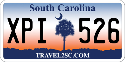 SC license plate XPI526
