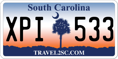 SC license plate XPI533