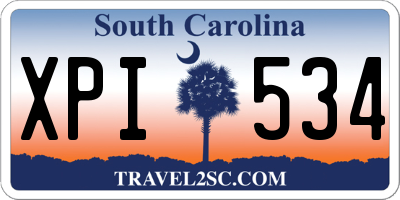 SC license plate XPI534
