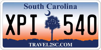 SC license plate XPI540