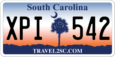 SC license plate XPI542